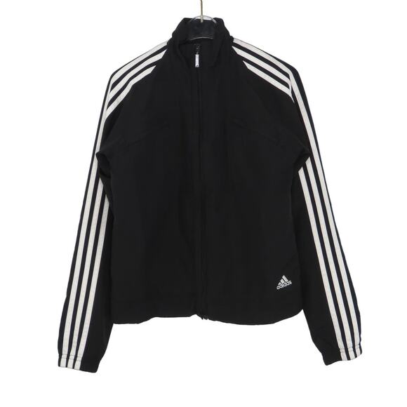 Adidas Classic Triple Stripe Black Track Jacket Windbreaker XS Women's - Picture 1 of 8